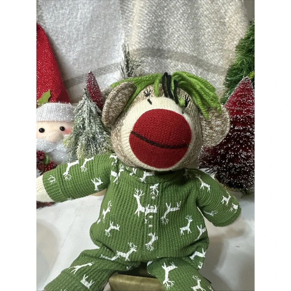 Retro 2004 Christmas Sock Monkey Super Cute
